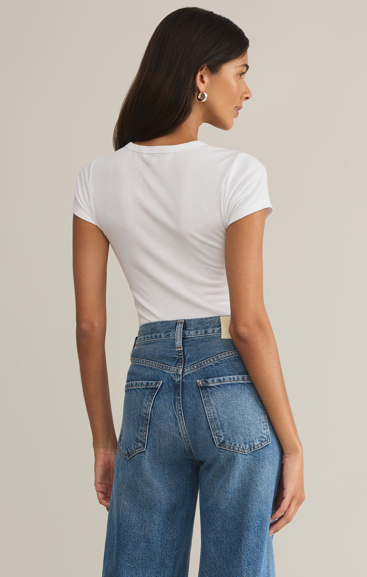 Z-Supply Avery Fitted Rib Tee - WHITE - Sun Diego Boardshop