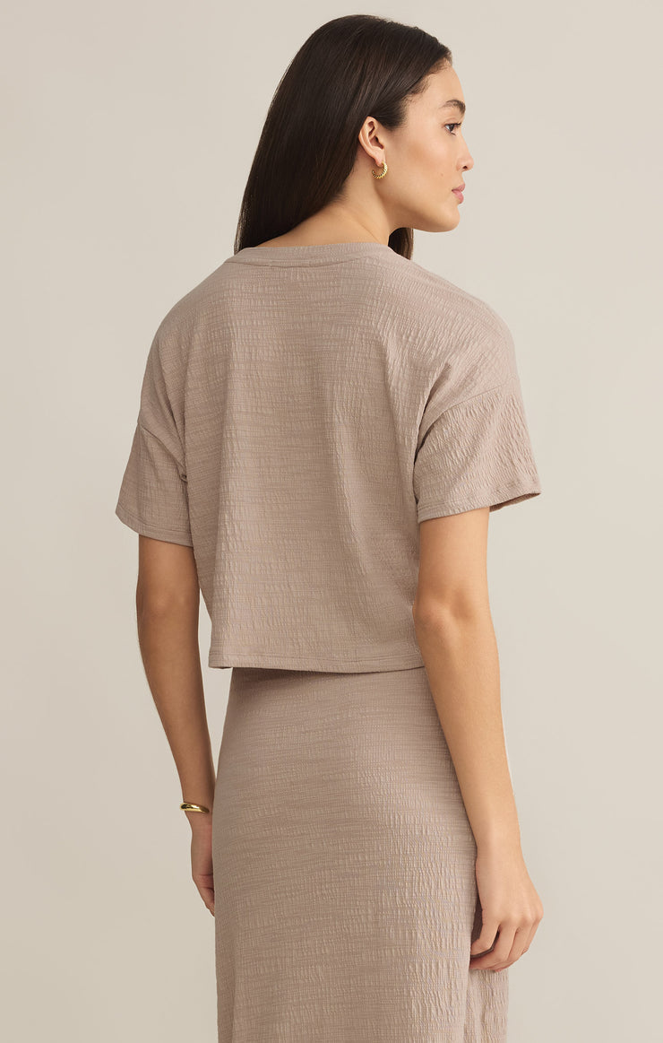 Z-Supply Sway Textured Slub Cropped Tee - Parchment - Sun Diego Boardshop