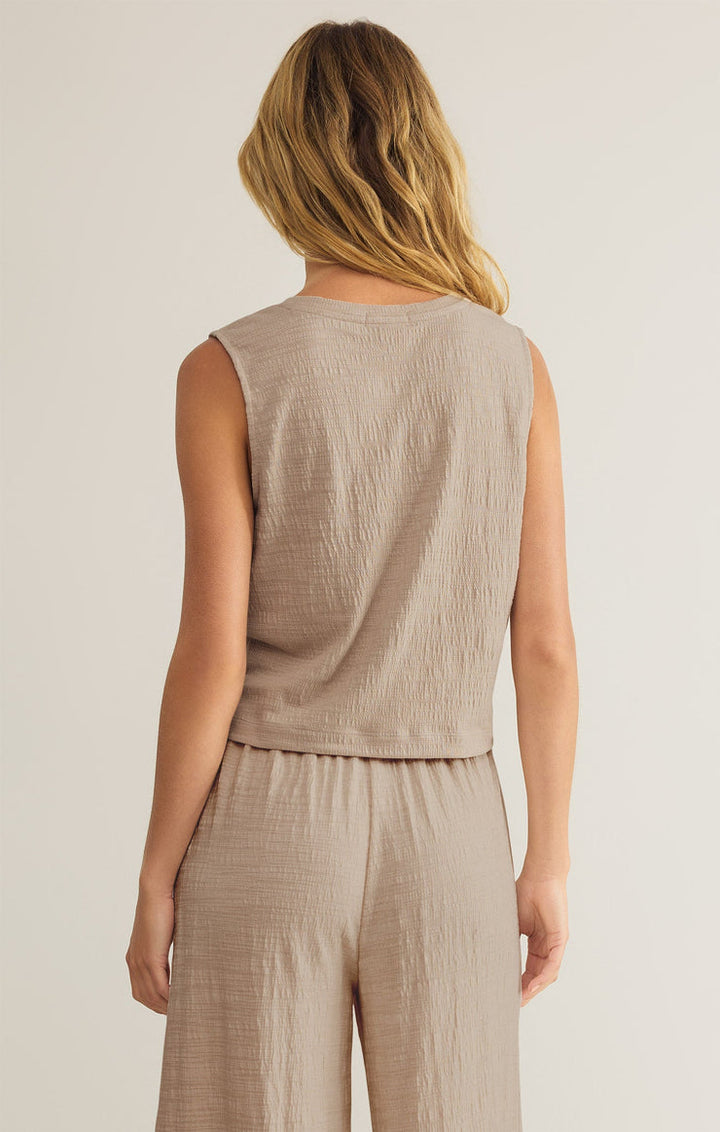 Z-Supply Sloane Textured Slub Top - Parchment - Sun Diego Boardshop