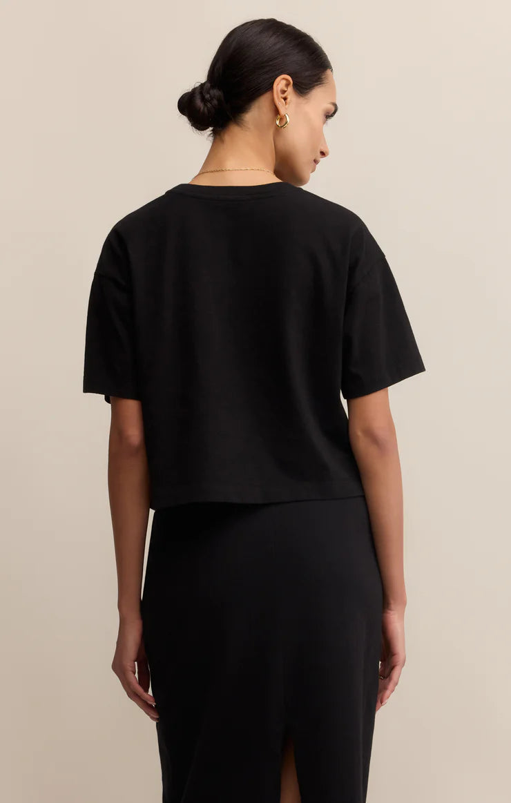 Z-Supply On The Go Cotton Jersey Tee - True Black - Sun Diego Boardshop
