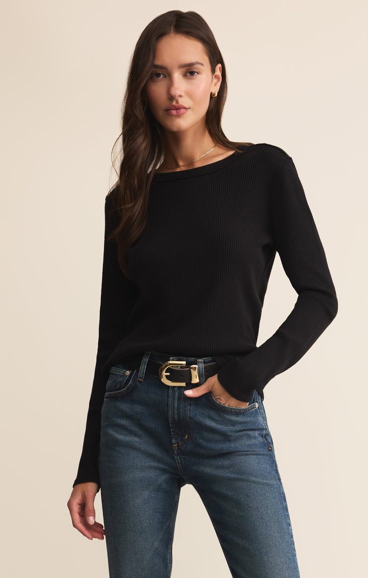 Z-Supply Arlet Mini Thermal Top - Black - Sun Diego Boardshop