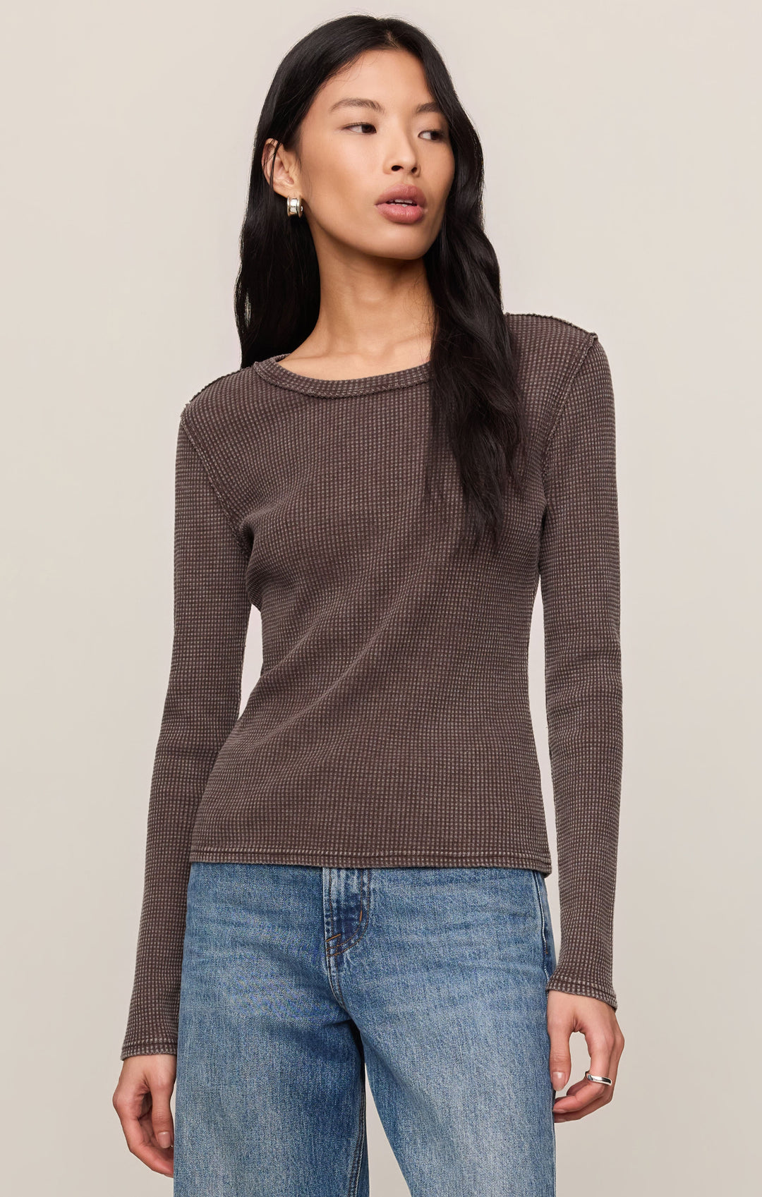Z-Supply Women's Arlet Mini Thermal Top - Dark Chocolate - Sun Diego Boardshop