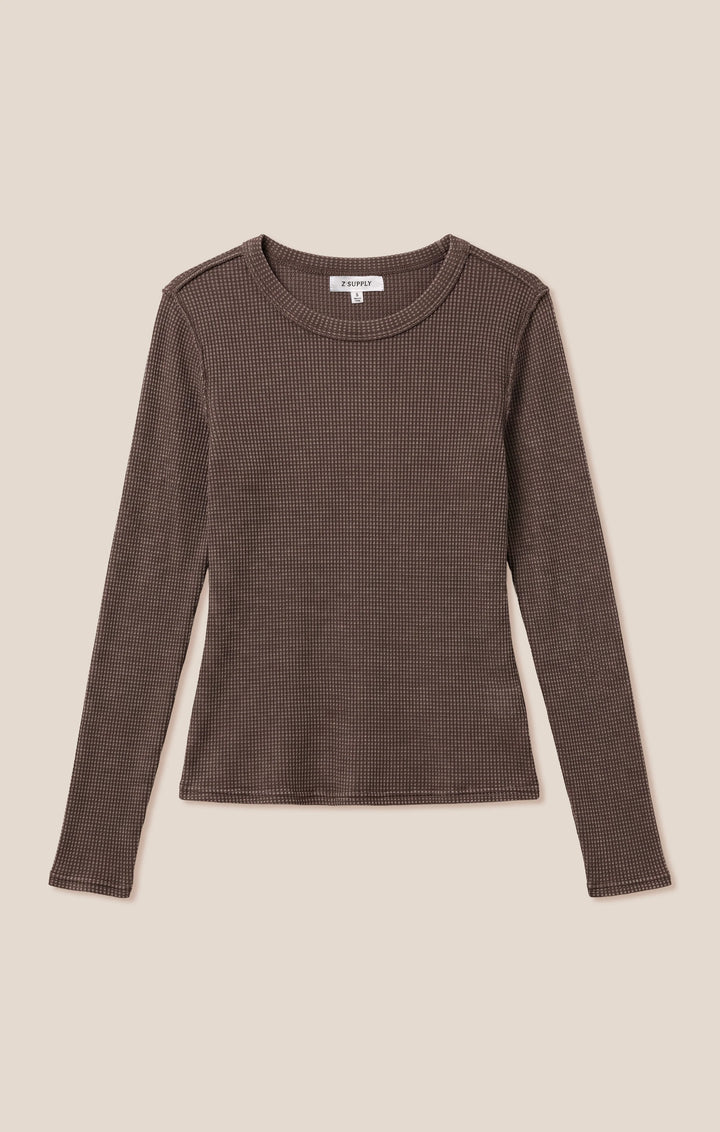 Z-Supply Women's Arlet Mini Thermal Top - Dark Chocolate - Sun Diego Boardshop