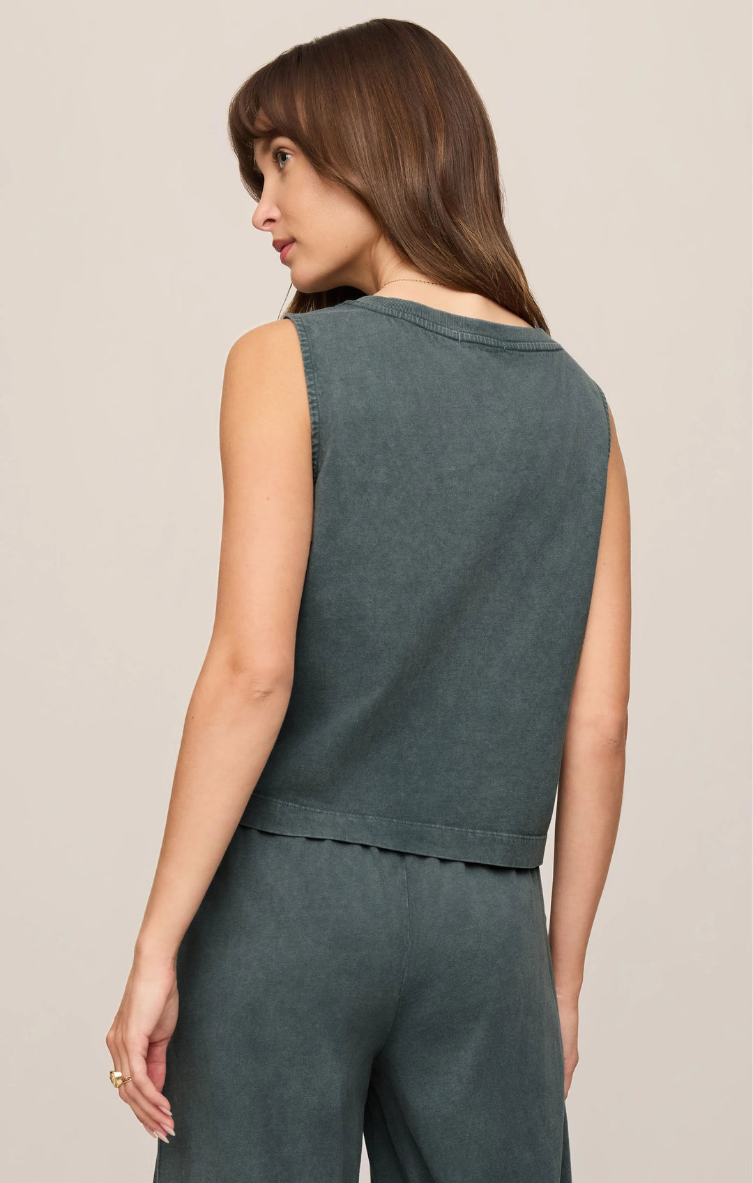 Z-Supply Women's Sloane V-Neck Cotton Jersey Tank - Emerald Cove - Sun Diego Boardshop
