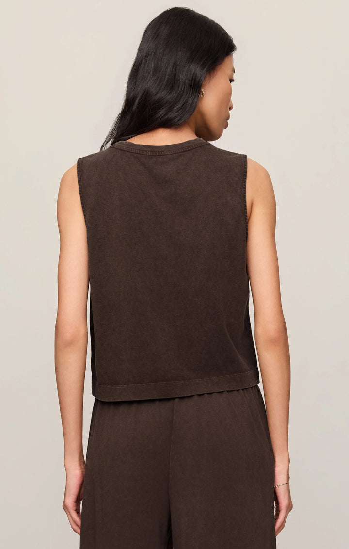 Z-Supply Women's Sloane Cotton Jersey Tank - Dark Chocolate
