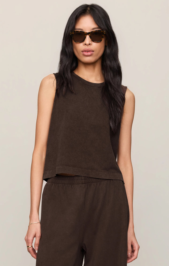Z-Supply Women's Sloane Cotton Jersey Tank - Dark Chocolate