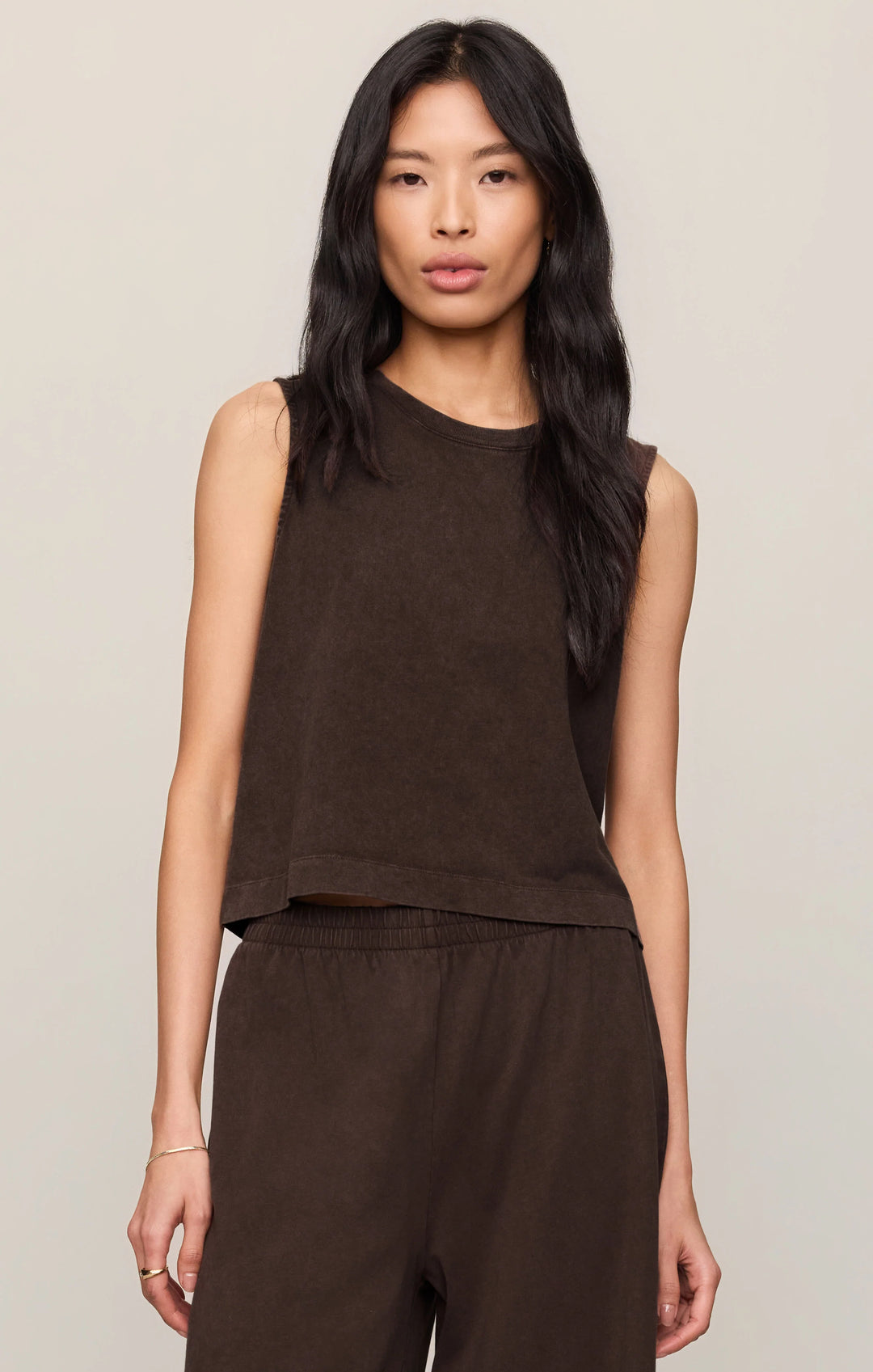 Z-Supply Women's Sloane Cotton Jersey Tank - Dark Chocolate