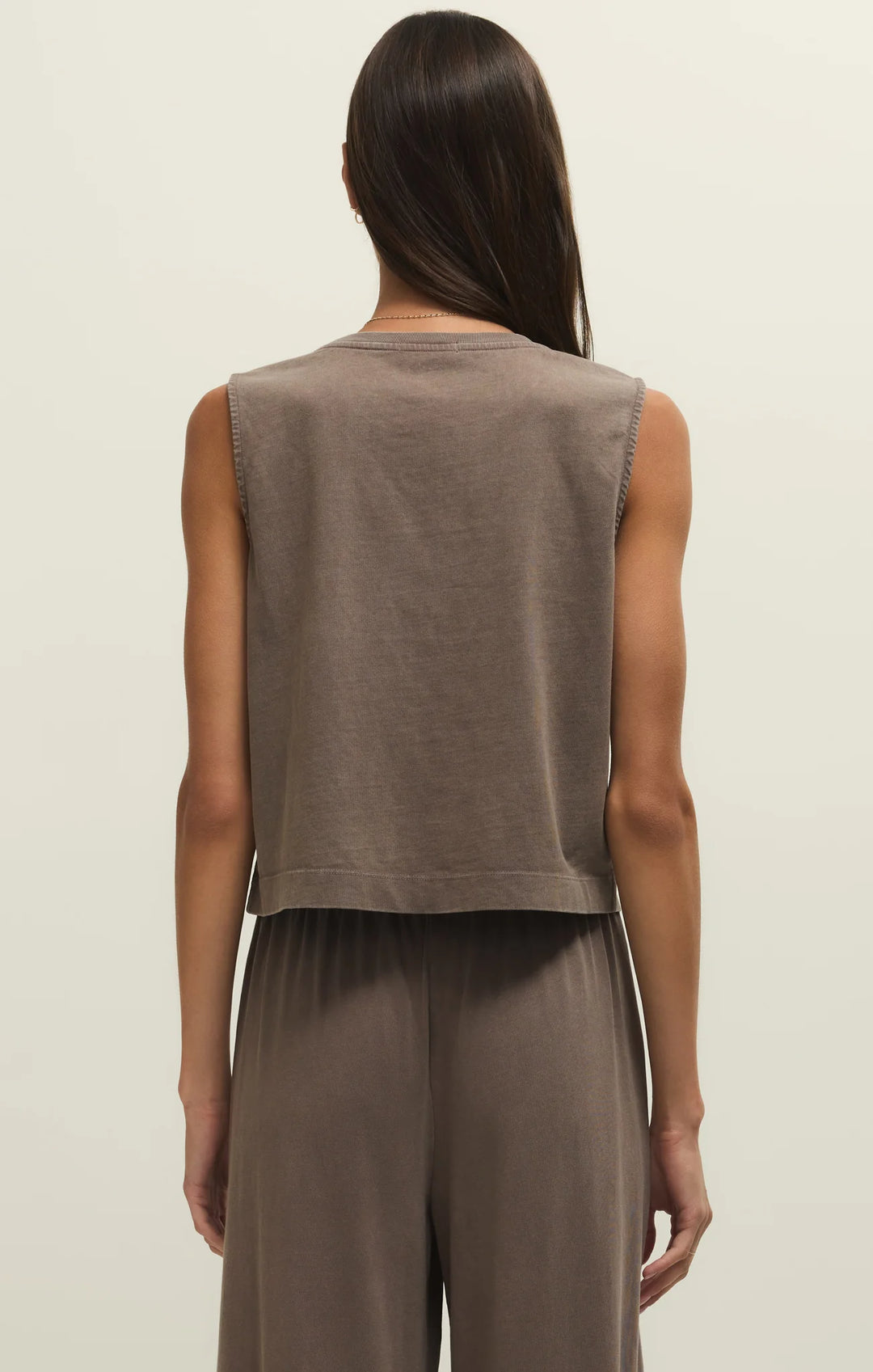 Z Supply Women's Sloane Cotton Jersey Tank - Perfectly Taupe - Sun Diego Boardshop