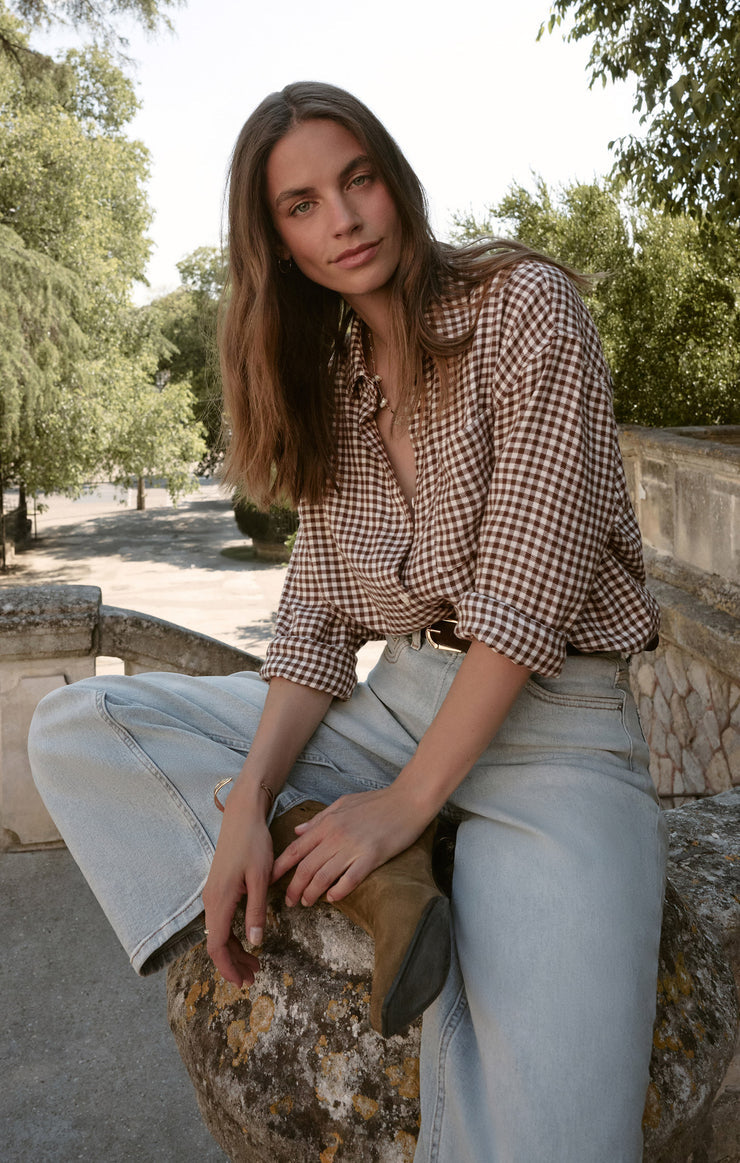 Z-Supply River Plaid Button Up - Chocolate Cherry - Sun Diego Boardshop