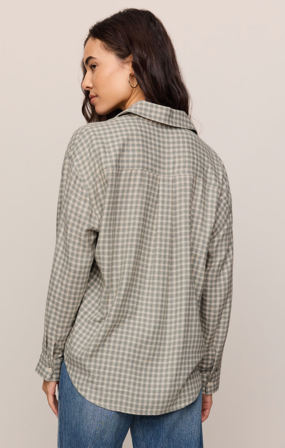 Z-Supply Women's River Plaid Button Up - Emerald Cove - Sun Diego Boardshop