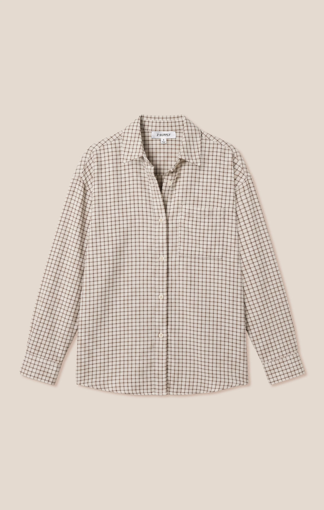 Z-Supply Women's River Plaid Button Up - Frosted Pearl - Sun Diego Boardshop