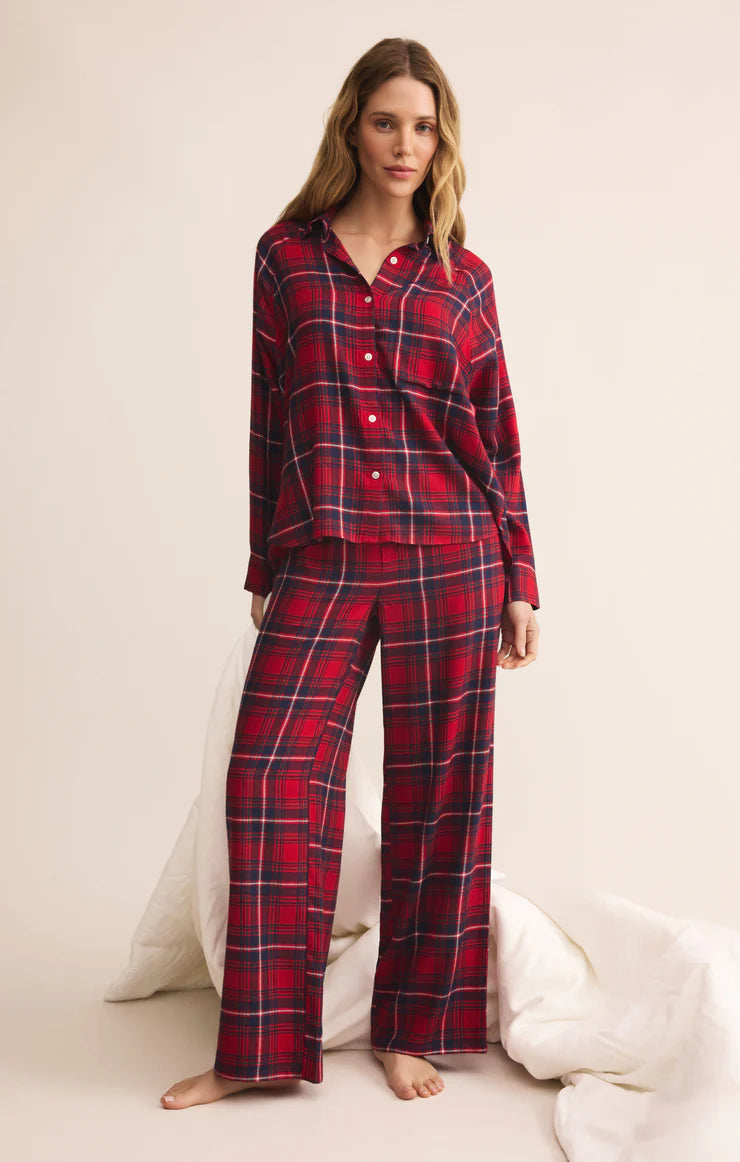 Z-Supply River Plaid Button Up - Haute Red - Sun Diego Boardshop