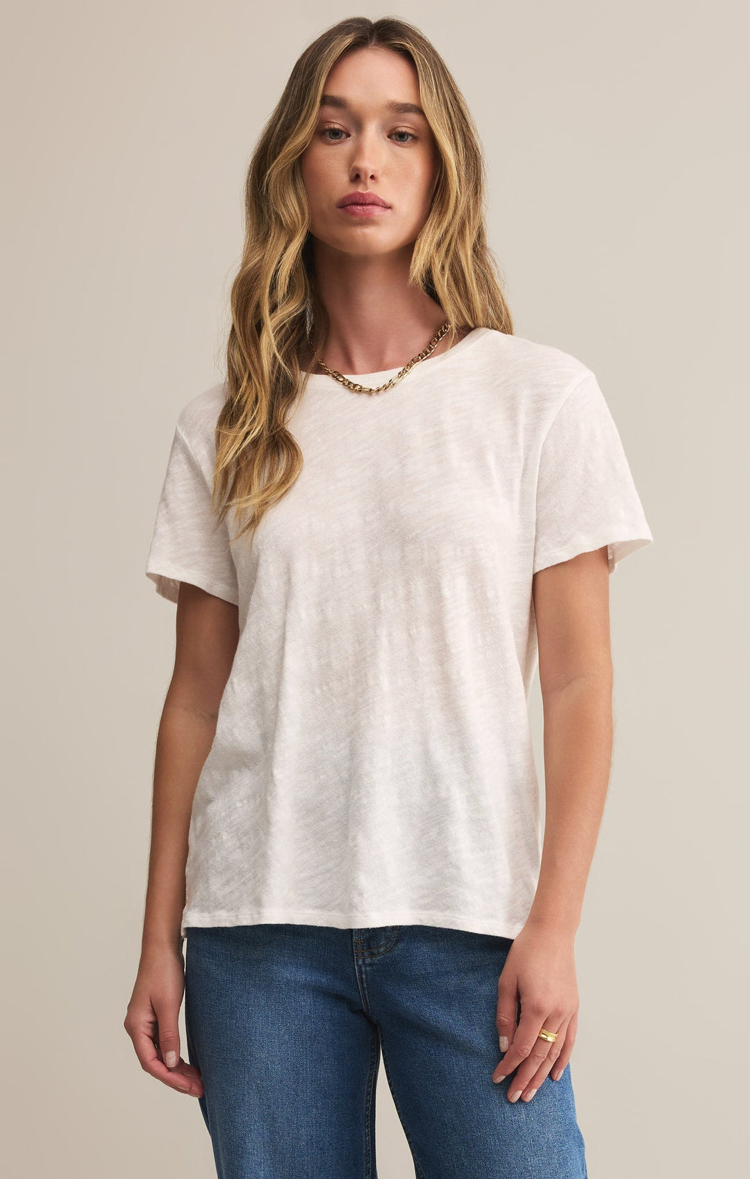 Z-Supply Women's Foundation Slub Tee - White - Sun Diego Boardshop