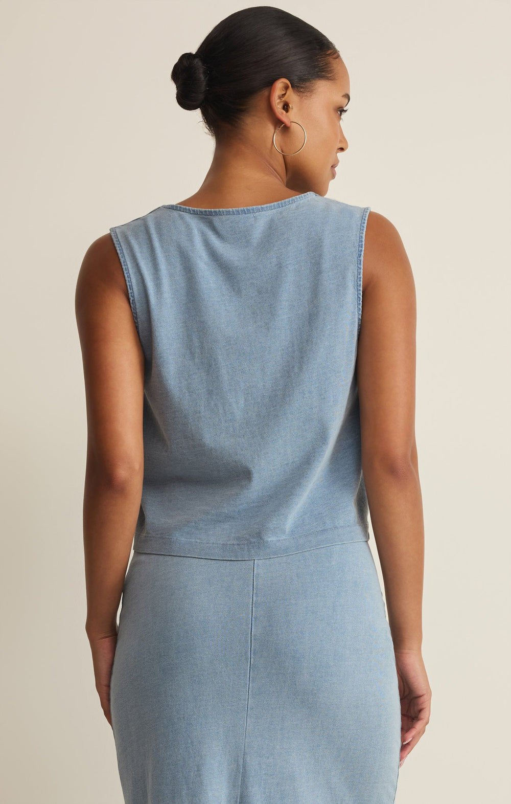 Z-Supply Women's Noelle Jersey Denim Tank - Ocean Air Indigo - Sun Diego Boardshop
