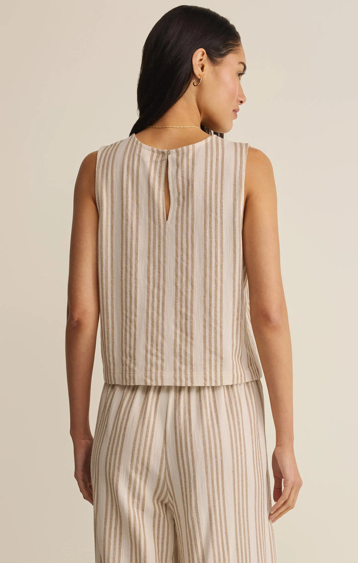 Z-Supply Women's Sloane Knit Striped Tank Top - Cloud