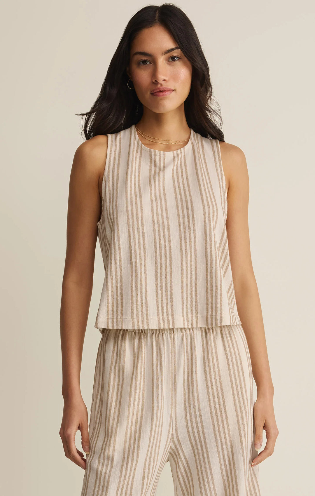 Z-Supply Women's Sloane Knit Striped Tank Top - Cloud