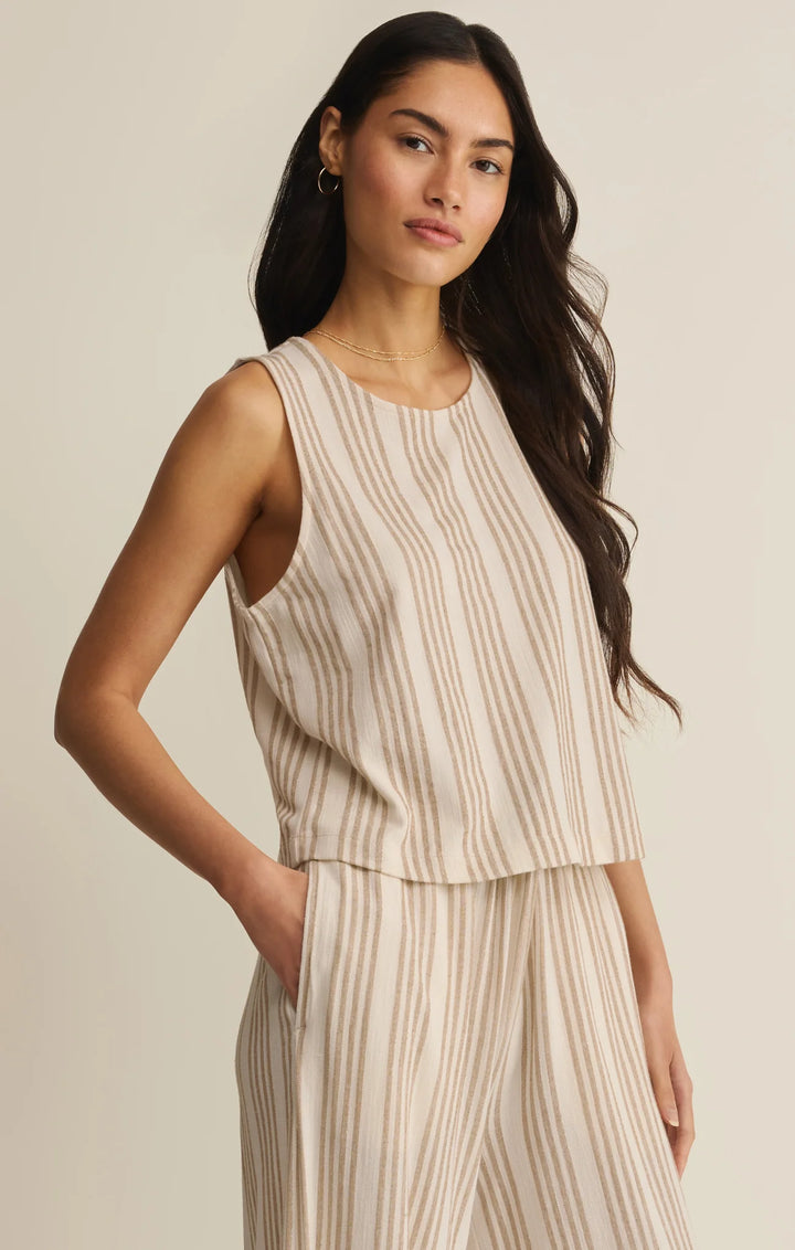 Z-Supply Women's Sloane Knit Striped Tank Top - Cloud