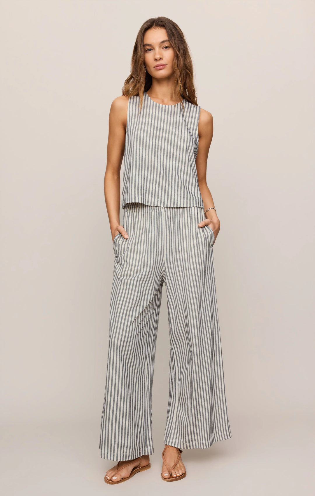 Z-Supply Women's Sloane Knit Striped Tank Top - Eclipse