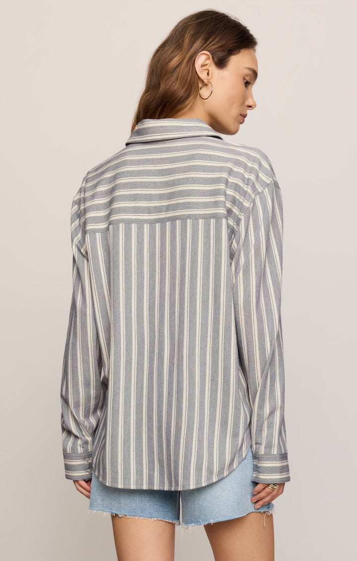 Z-Supply Women's Reese Button Up Stripe Top - Summer Stone