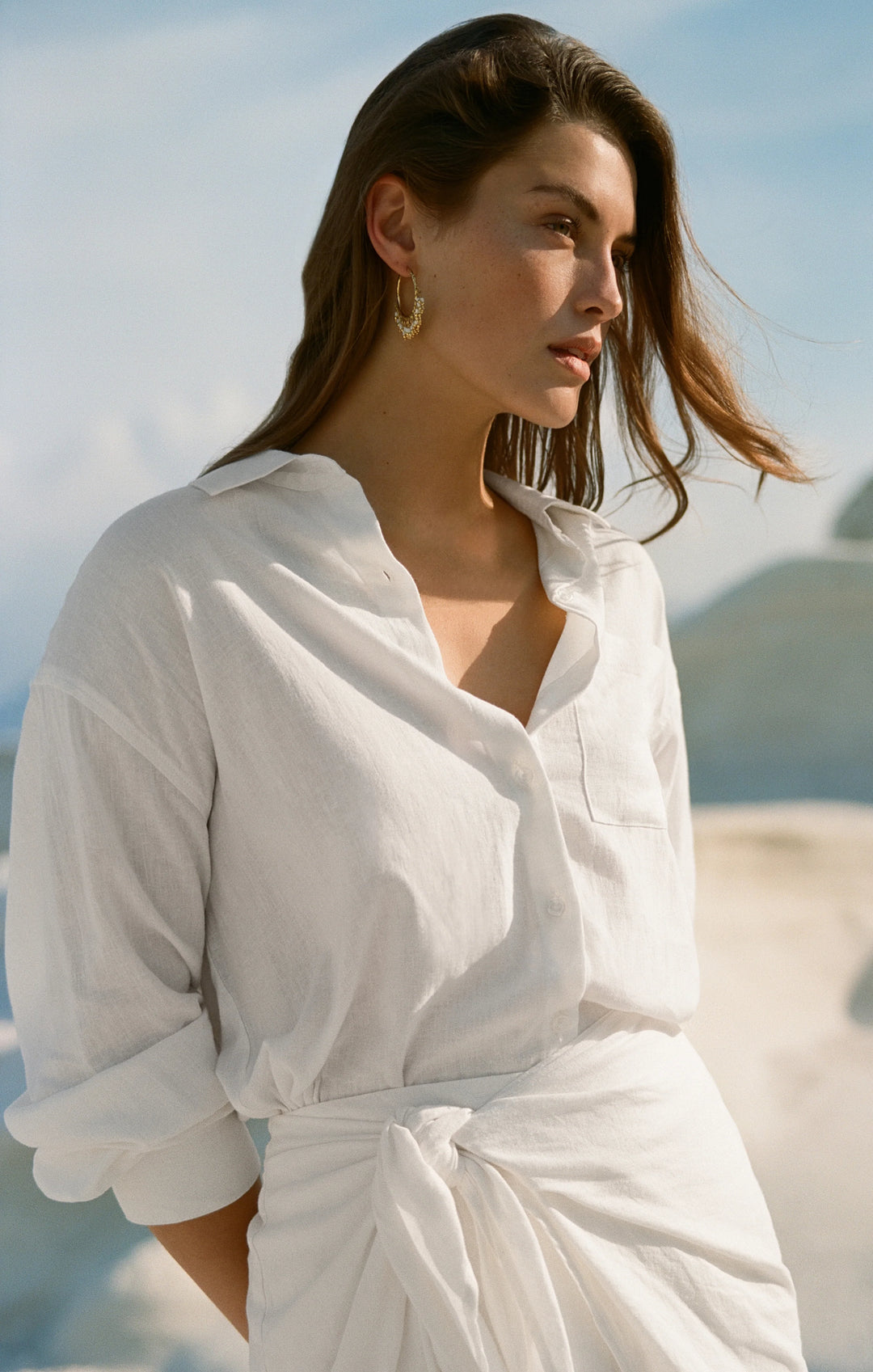 Z-Supply Women's Signature Linen Top - White