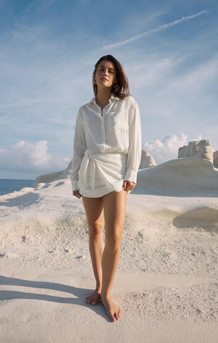 Z-Supply Women's Signature Linen Top - White