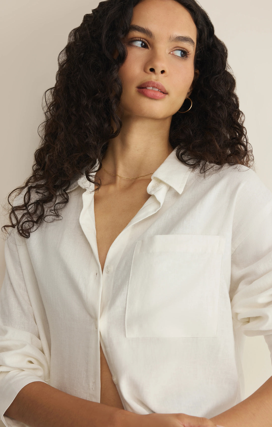 Z-Supply Women's Signature Linen Top - White