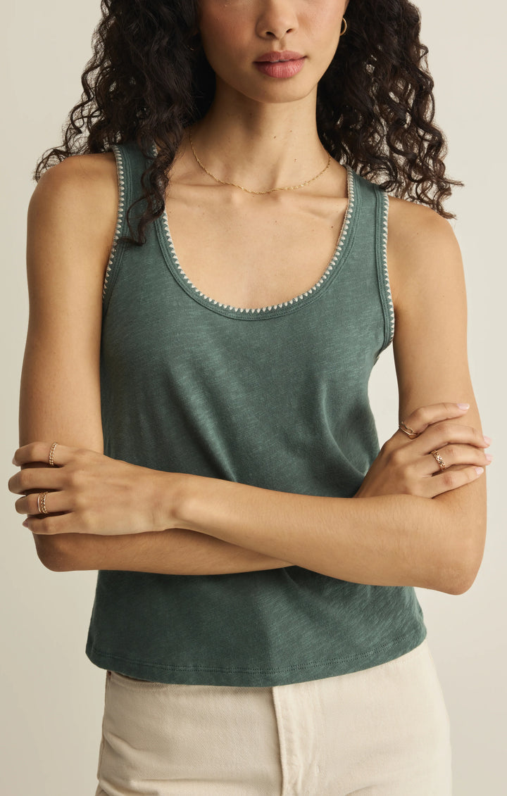 Z Supply Women's Julian Crochet Tank - Everglade - Sun Diego Boardshop