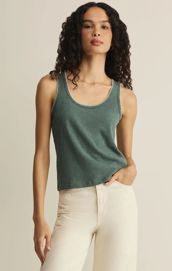Z Supply Women's Julian Crochet Tank - Everglade - Sun Diego Boardshop