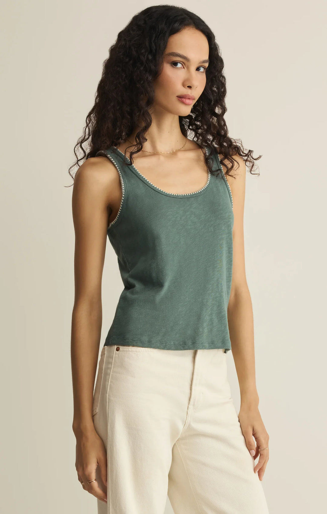 Z Supply Women's Julian Crochet Tank - Everglade - Sun Diego Boardshop
