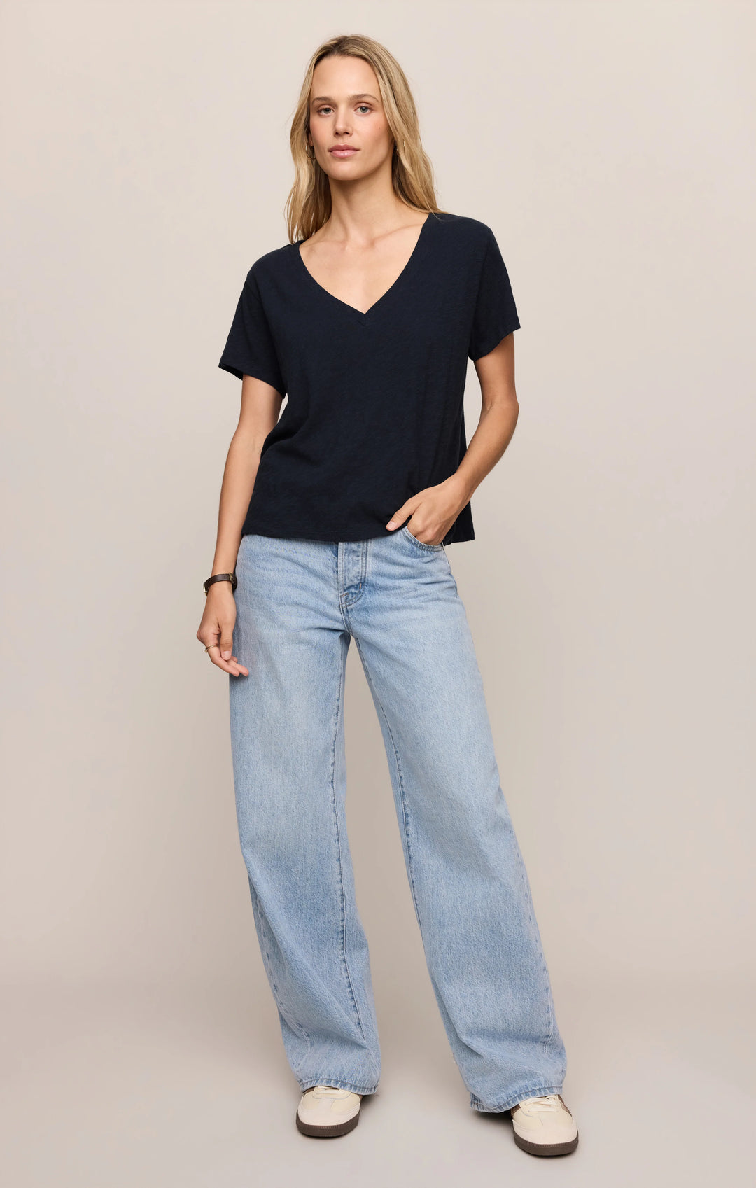 Z Supply Women's Nomad Slub V-Neck Tee - Eclipse - Sun Diego Boardshop