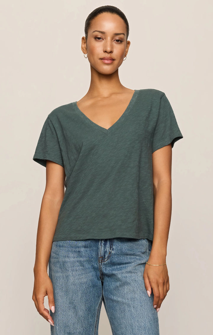 Z-Supply Women's Nomad Slub V-Neck Tee - Emerald Cove - Sun Diego Boardshop