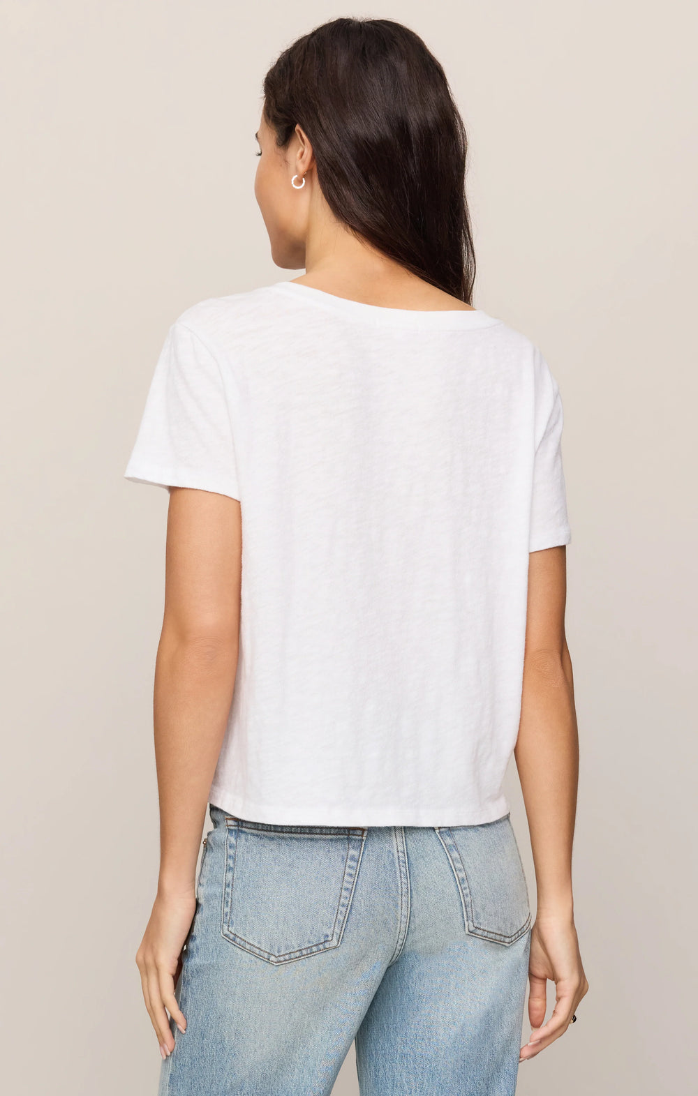 Z Supply Women's Nomad Slub V-Neck Tee - White - Sun Diego Boardshop