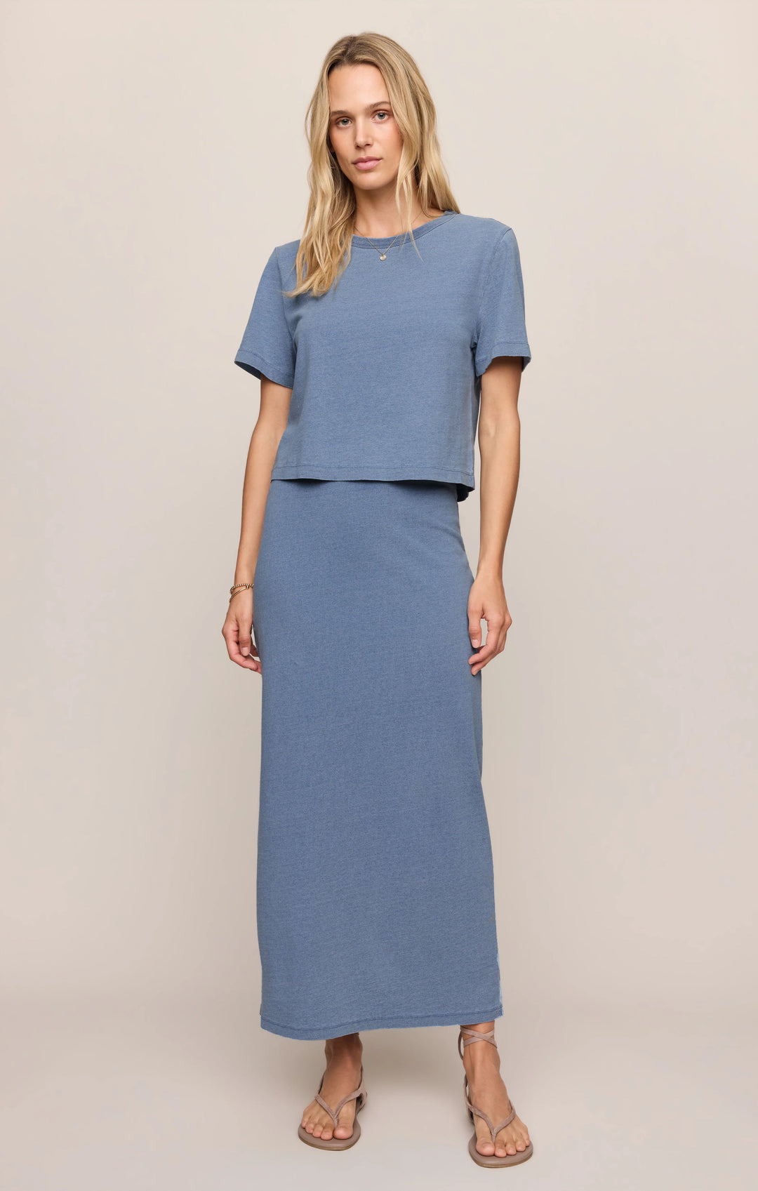 Z-Supply Women's Stellan Jersey Denim Tee - Santorini Indigo