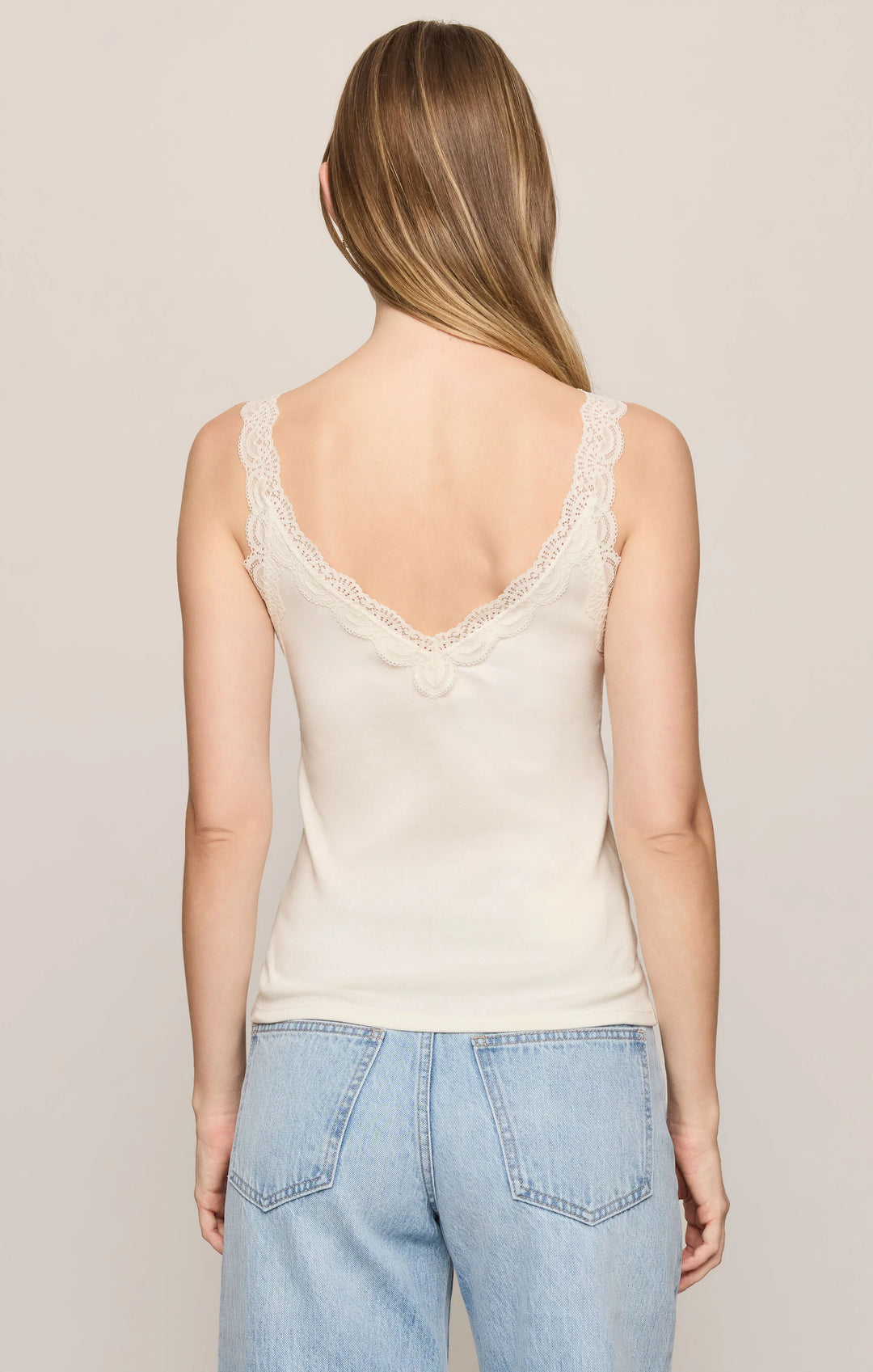 Z-Supply Women's Eve Lace Trim Tank - Sandstone