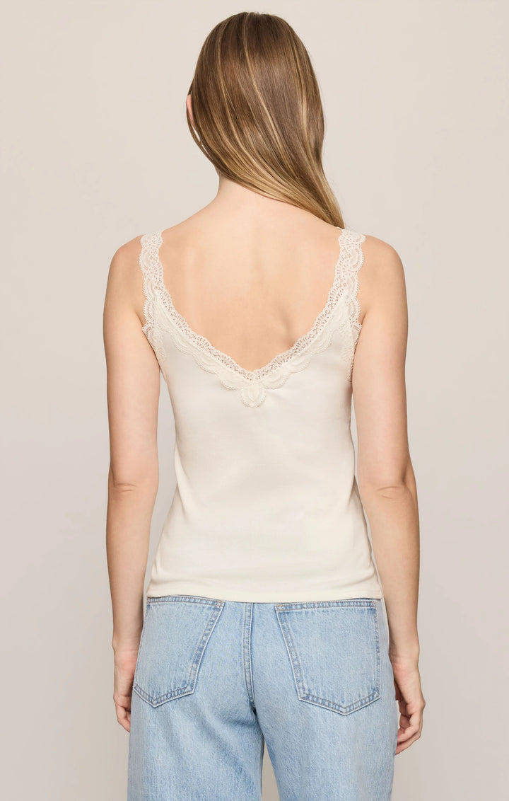 Z-Supply Women's Eve Lace Trim Tank - Sandstone