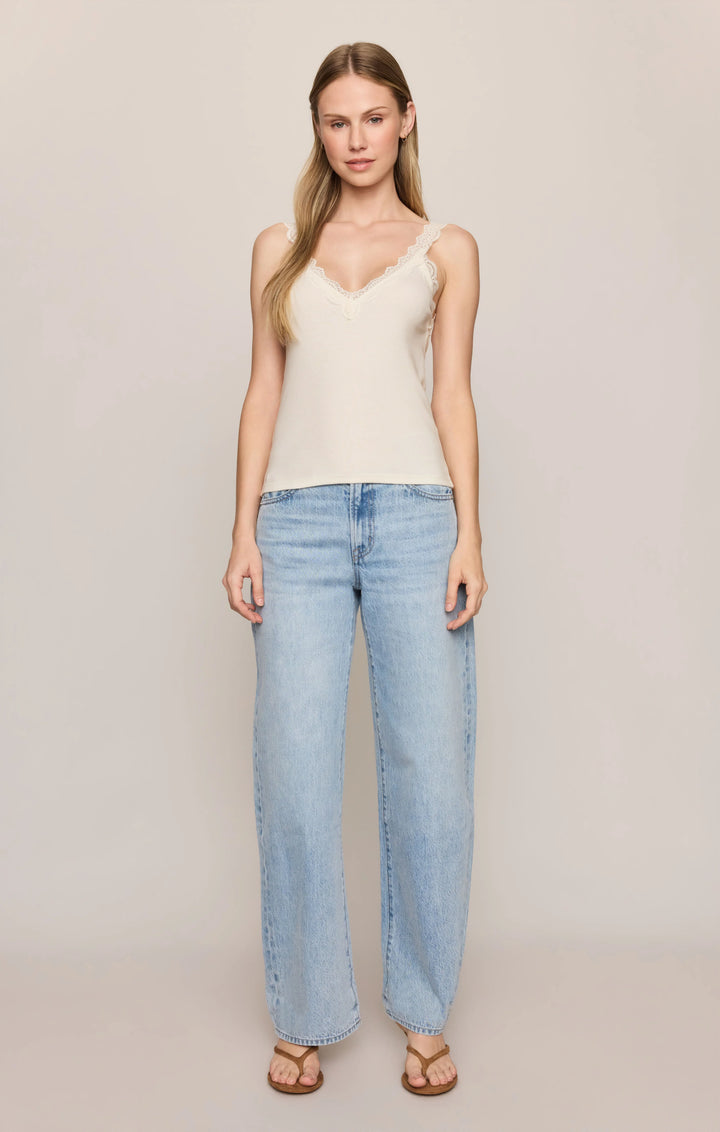 Z-Supply Women's Eve Lace Trim Tank - Sandstone