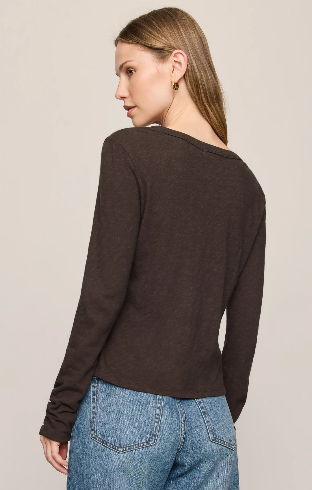 Z-Supply Women's Junie Long Sleeve Tee - Cocoa Bean - Sun Diego Boardshop