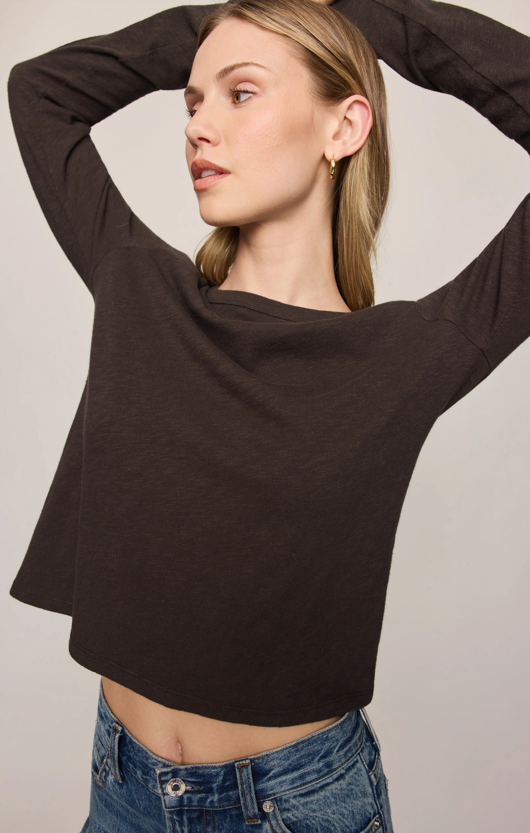 Z-Supply Women's Junie Long Sleeve Tee - Cocoa Bean - Sun Diego Boardshop
