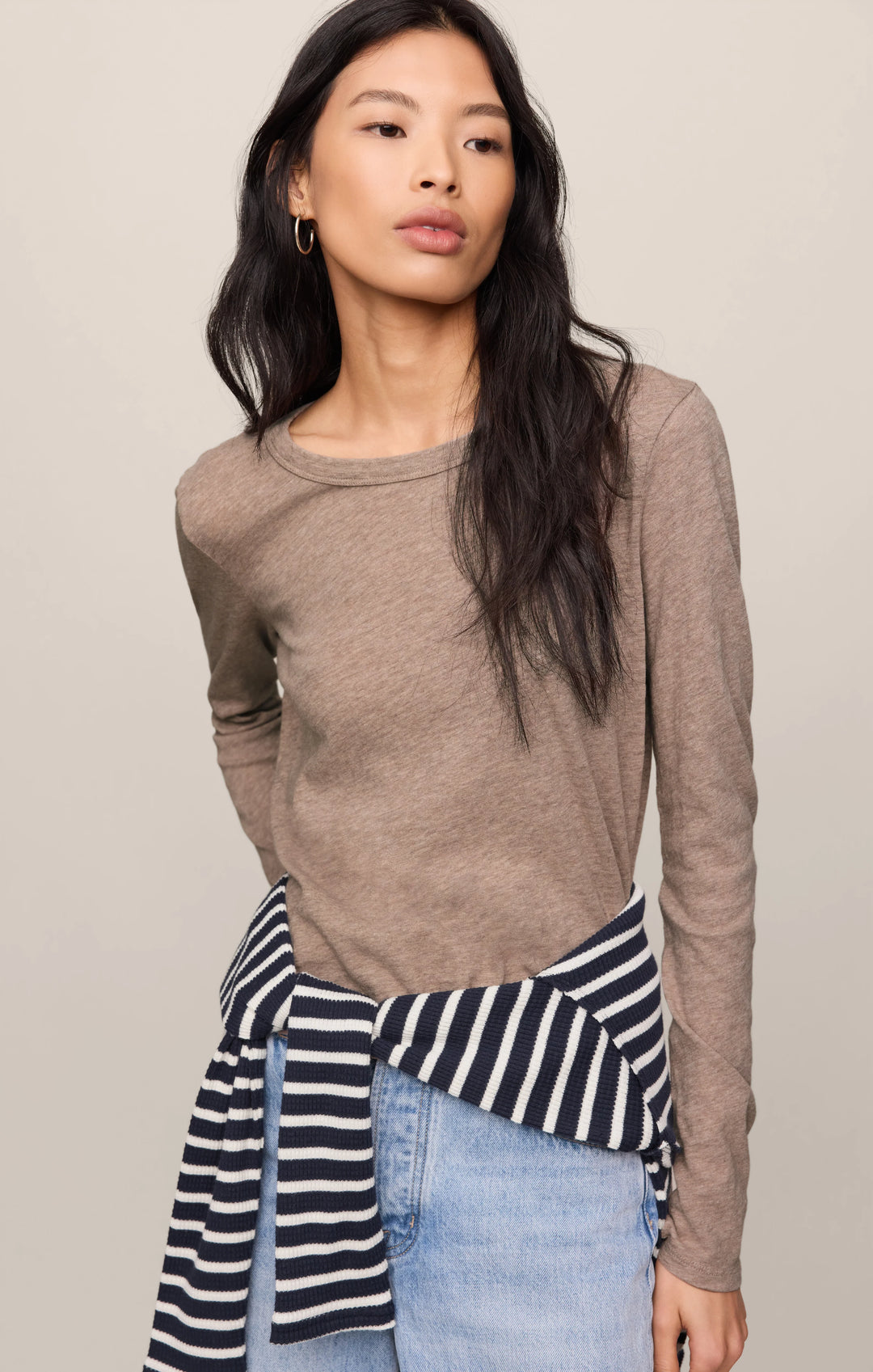 Z-Supply Women's Junie Long Sleeve Tee - Heather Ash - Sun Diego Boardshop