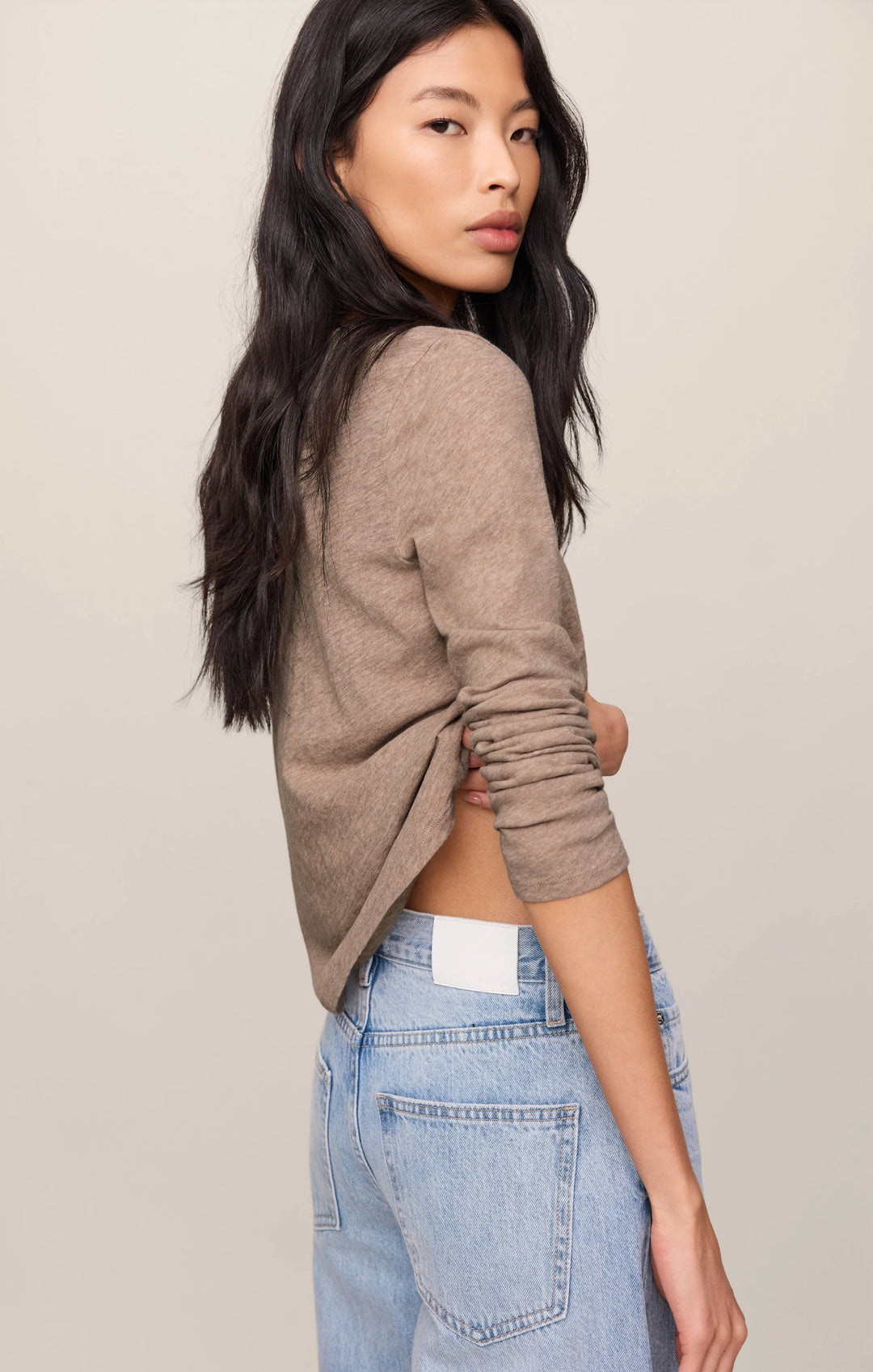 Z-Supply Women's Junie Long Sleeve Tee - Heather Ash - Sun Diego Boardshop