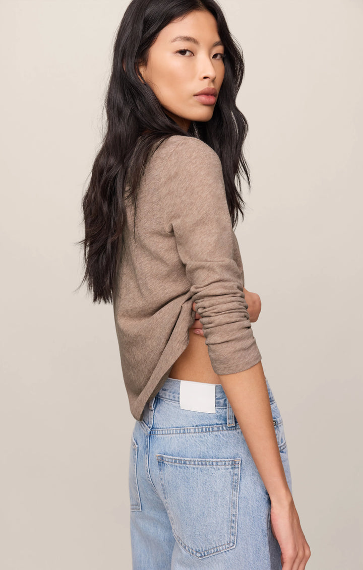 Z-Supply Women's Junie Long Sleeve Tee - Heather Ash - Sun Diego Boardshop
