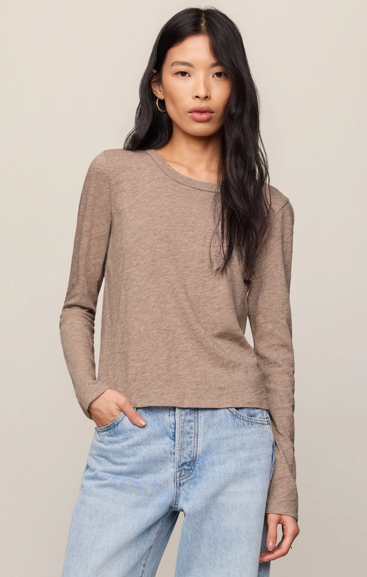 Z-Supply Women's Junie Long Sleeve Tee - Heather Ash - Sun Diego Boardshop