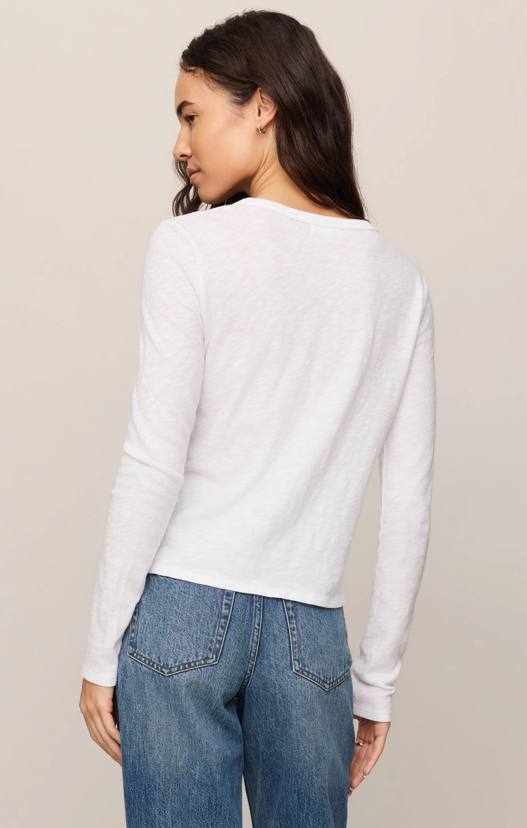 Z-Supply Women's Junie Long Sleeve Tee - White - Sun Diego Boardshop