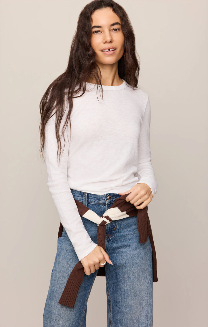 Z-Supply Women's Junie Long Sleeve Tee - White - Sun Diego Boardshop