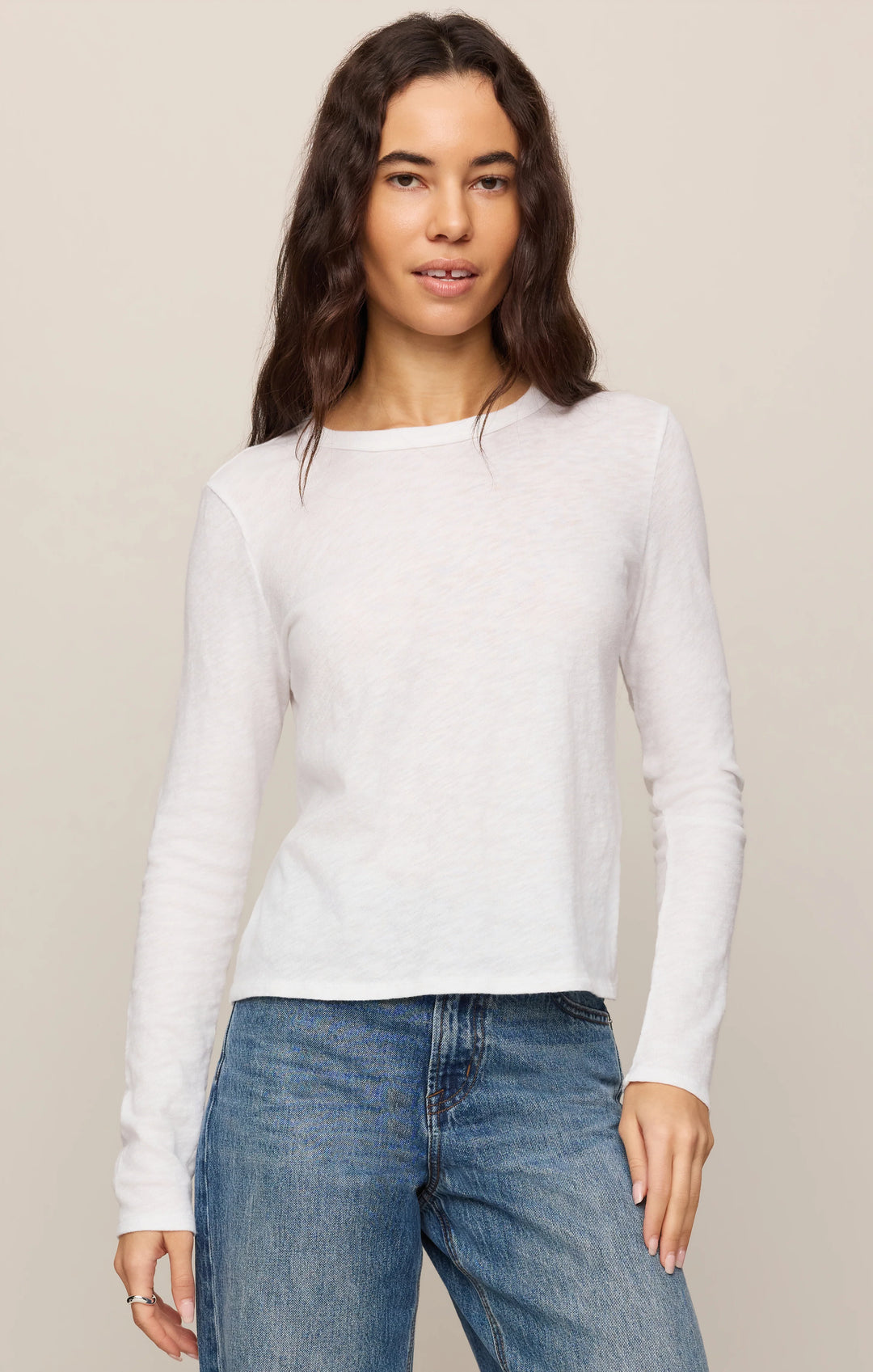 Z-Supply Women's Junie Long Sleeve Tee - White - Sun Diego Boardshop