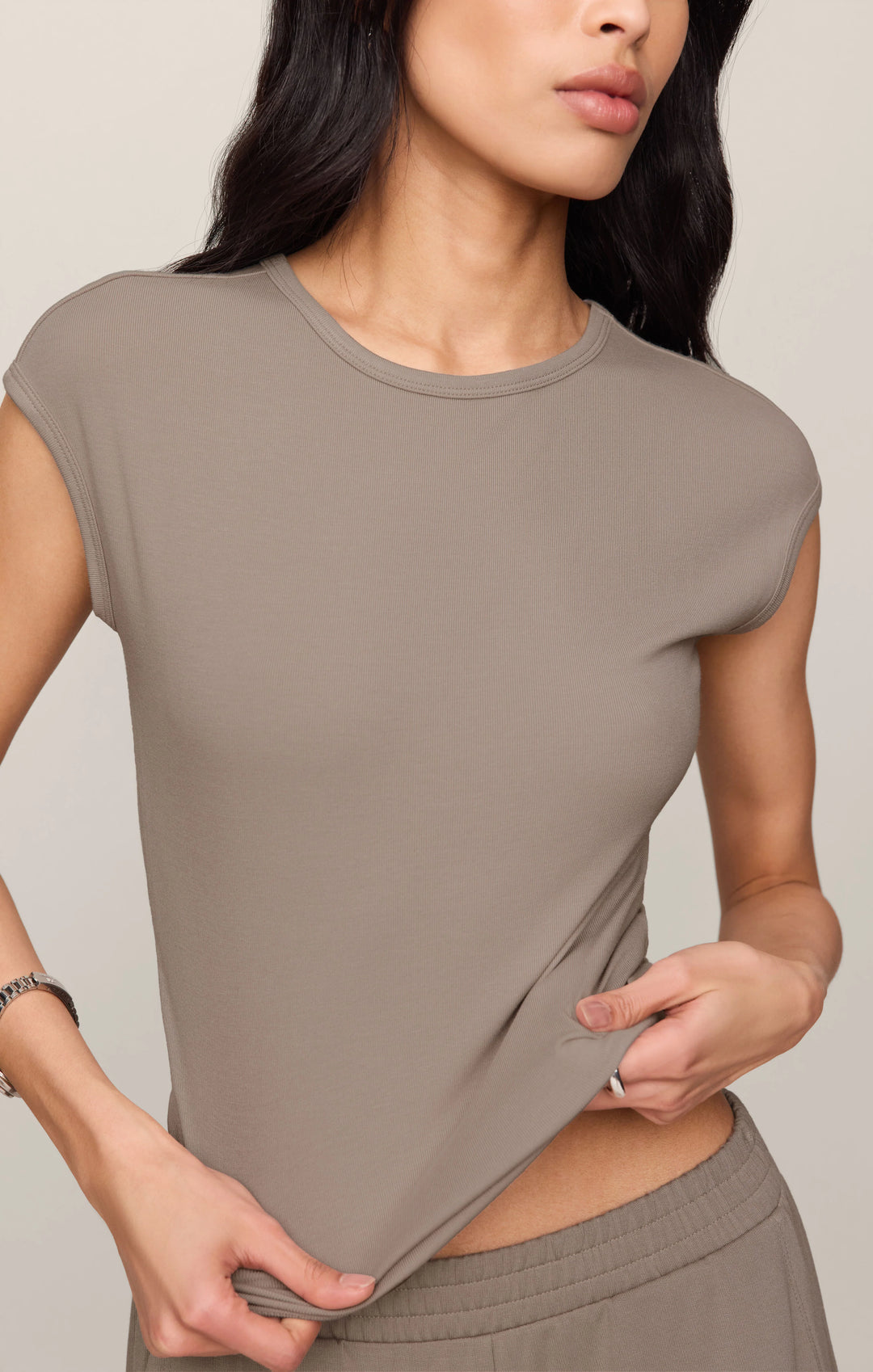 Z-Supply Women's Soft Trace Second Skin Tee - Wild Mushroom - Sun Diego Boardshop