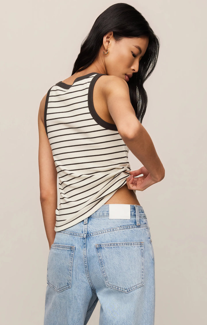 Z-Supply Women's Rowe Striped Scoop Tank - Cloud
