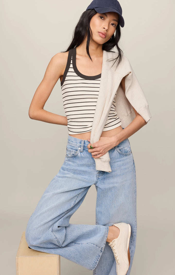 Z-Supply Women's Rowe Striped Scoop Tank - Cloud