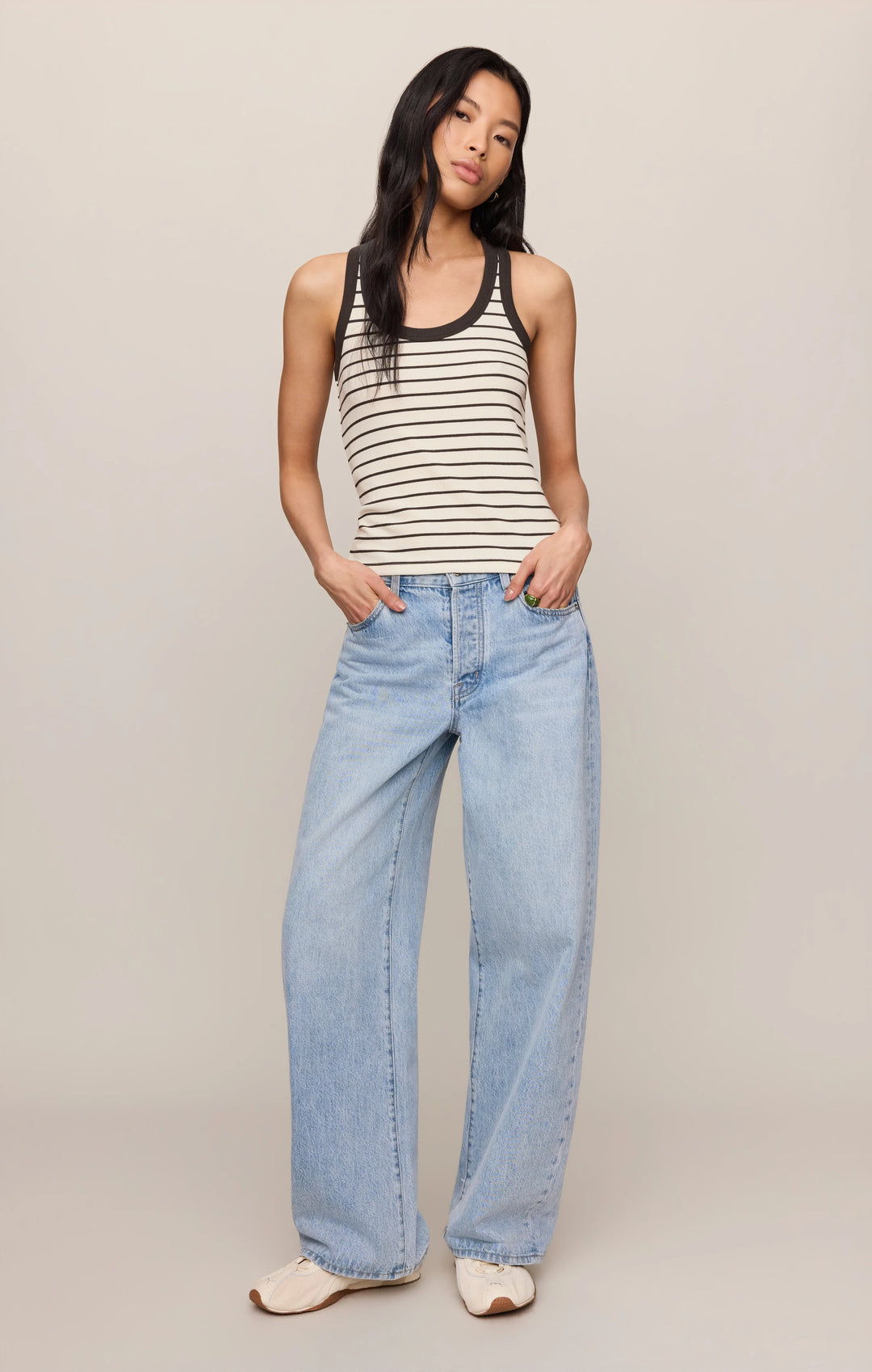 Z-Supply Women's Rowe Striped Scoop Tank - Cloud