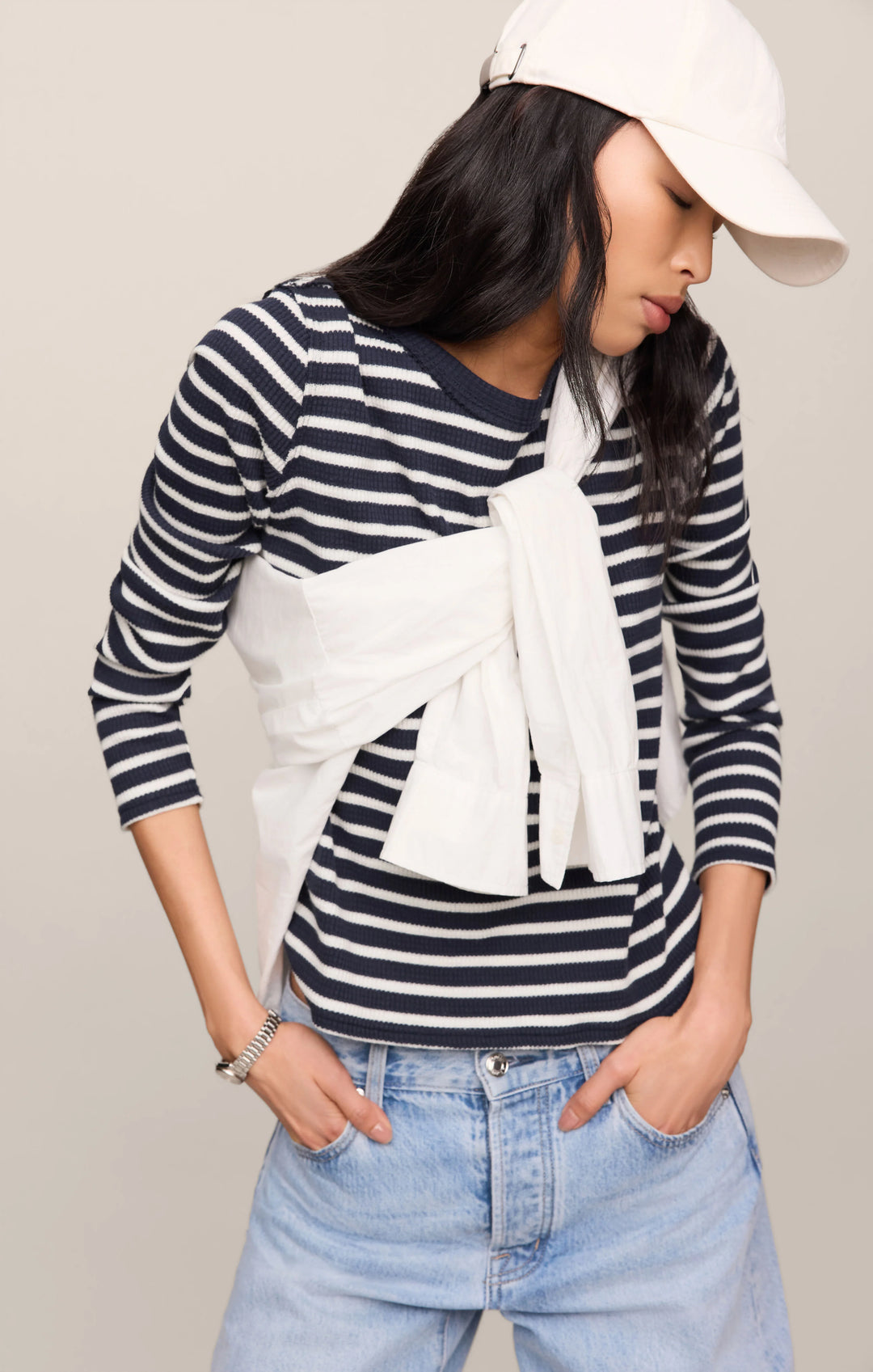 Z-Supply Women's Arlet Stripe Thermal Top - Eclipse - Sun Diego Boardshop